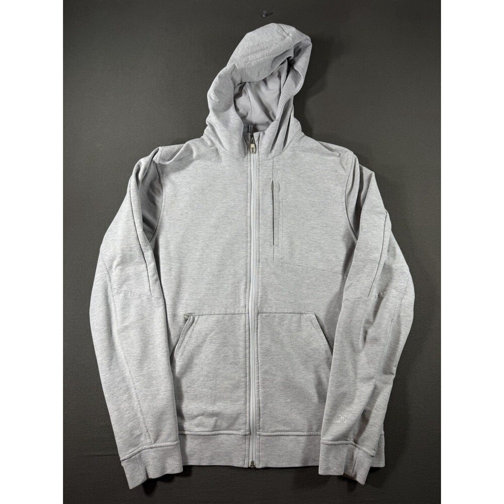 Lululemon Full Zip Hoodie Mens Large Grey City Sweat Performance Athletic Gym